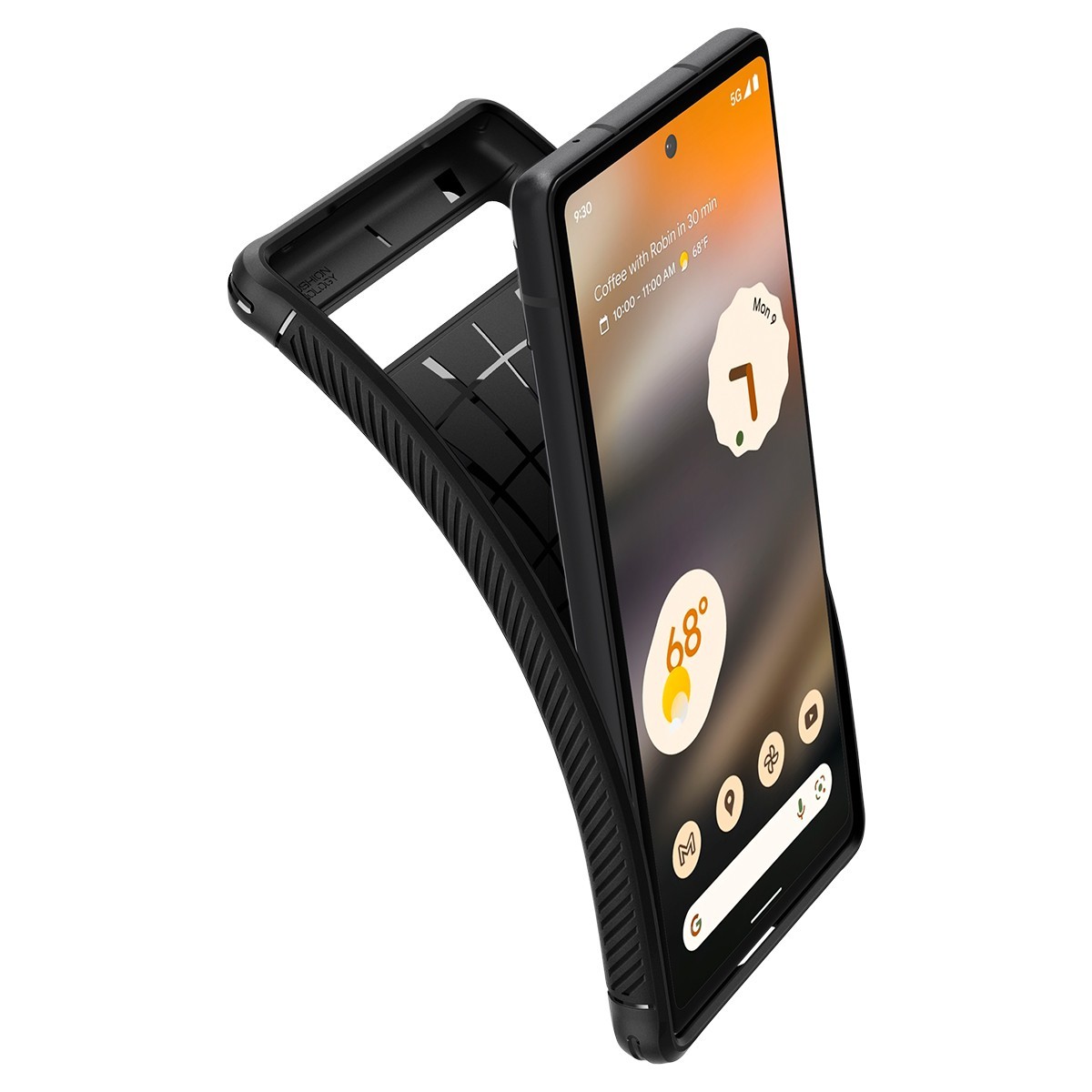 For Google Pixel 6a Case | Spigen [Rugged Armor] Shockproof Slim Cover