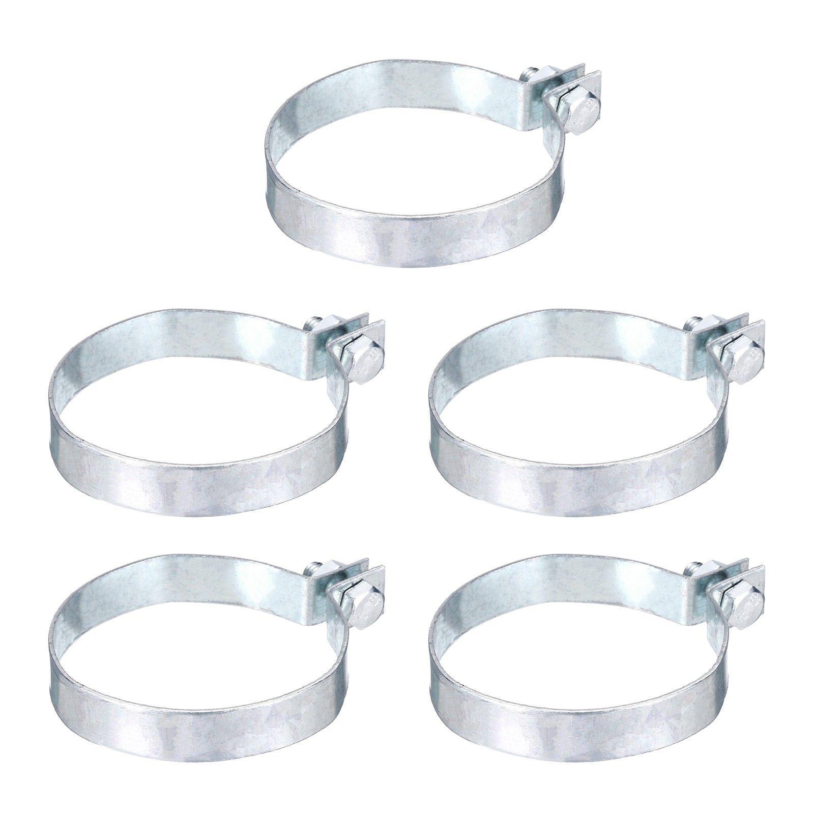 5Pcs Brace Bands, Galvanized Steel Chain Link Fence Bands for 2-61/64" Post