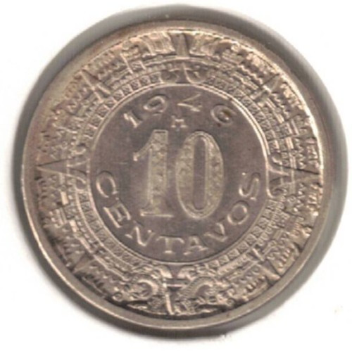 1946 Mexico Brilliant Uncirculated Ten Centavo Coin