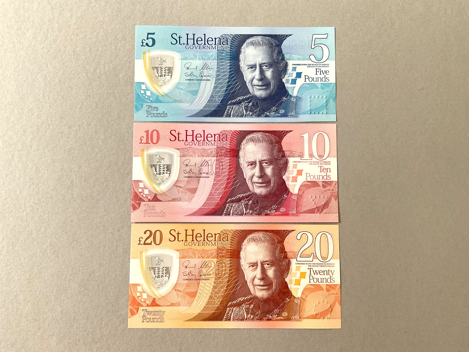 Saint Helena 3 Note Set 5 thru 20 Pounds P-14 thru P-16 2026 UNC