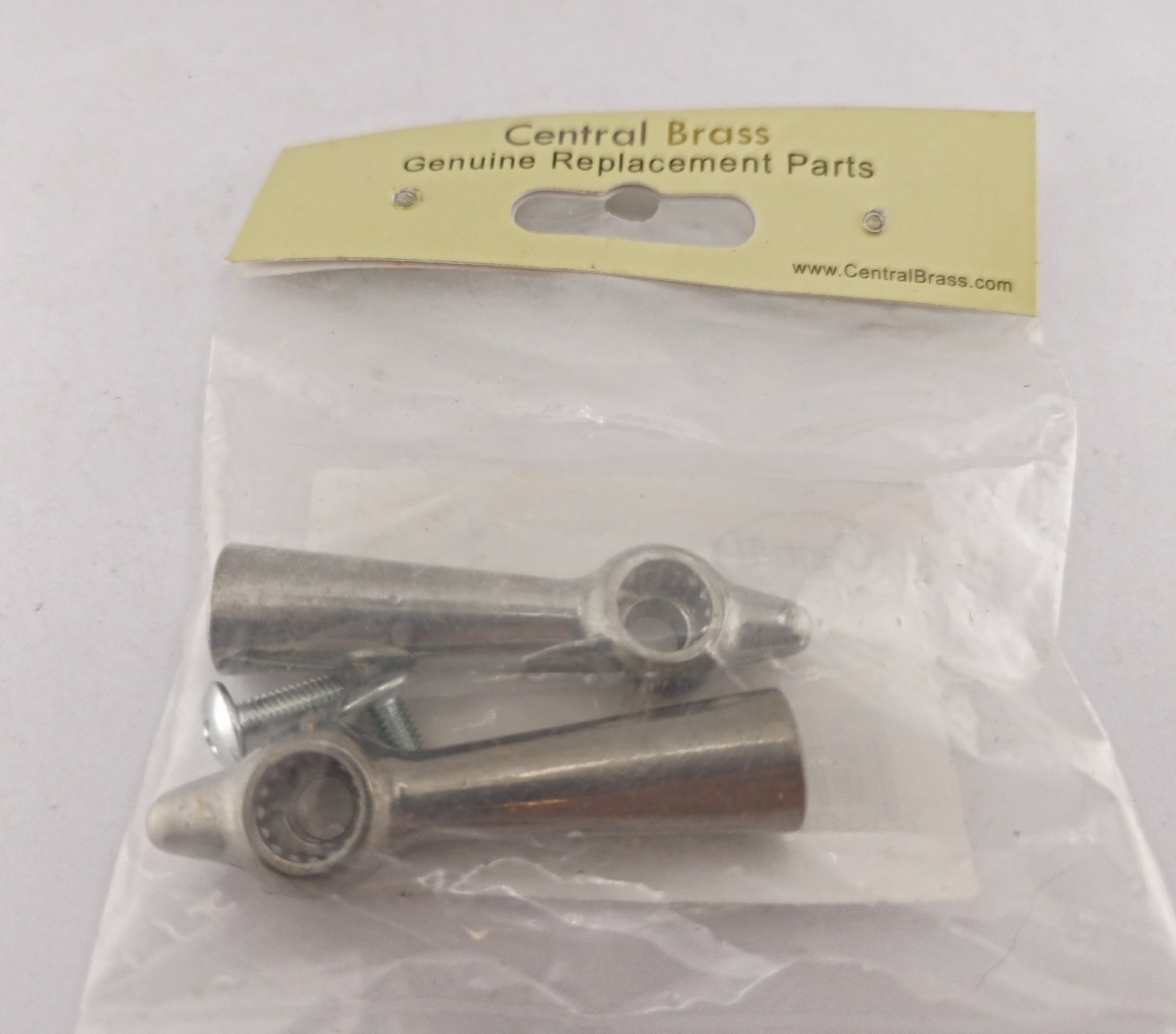 Central Brass G-520-W Lever Laundry Faucet Handles Cold & Hot With Screws NOS