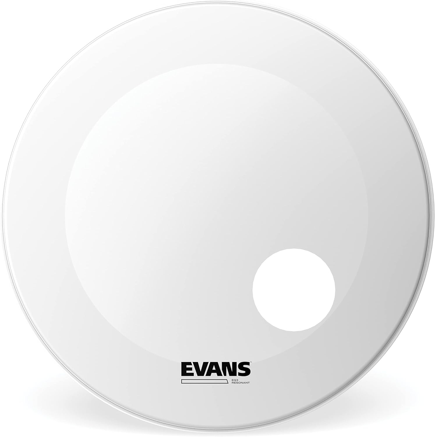 Evans EQ3 22 Inch Resonant Coated White Bass Drum Head