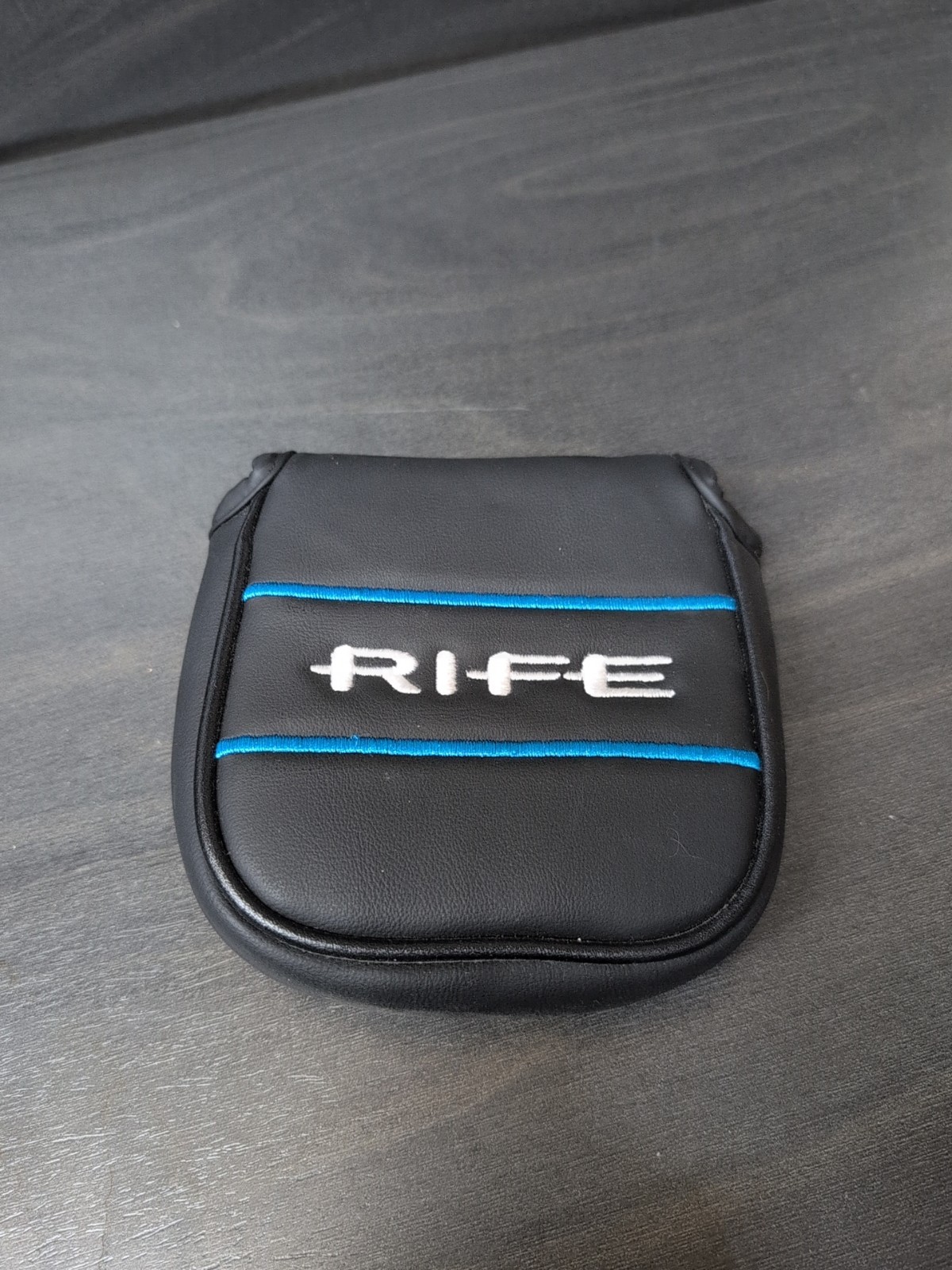 NEW Rife Black/Blue Mallet Putter Headcover Golf Head Cover