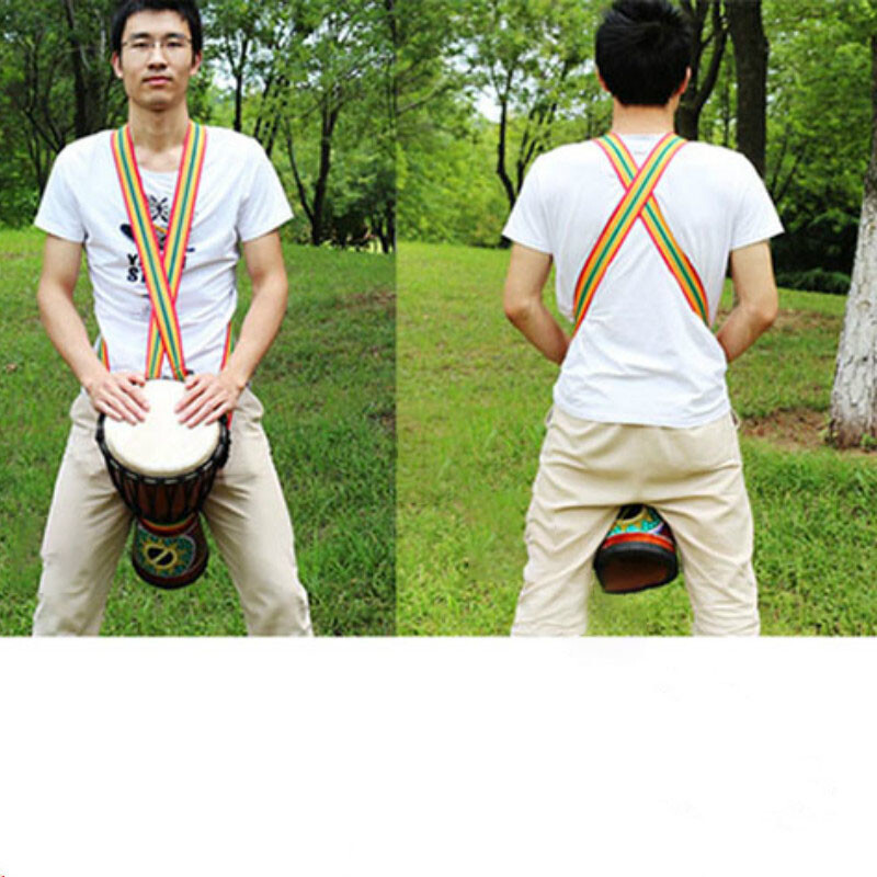 Djembe Standing Shoulder Strap African Hand Drum Percussion Belt Adjustable Long