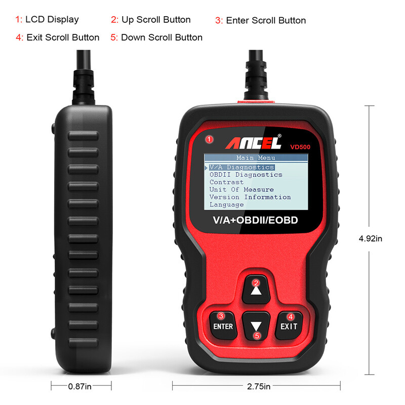 Automotive Code Reader OBD2 Scanner Fit For VW Audi Skoda Seat Full System Check