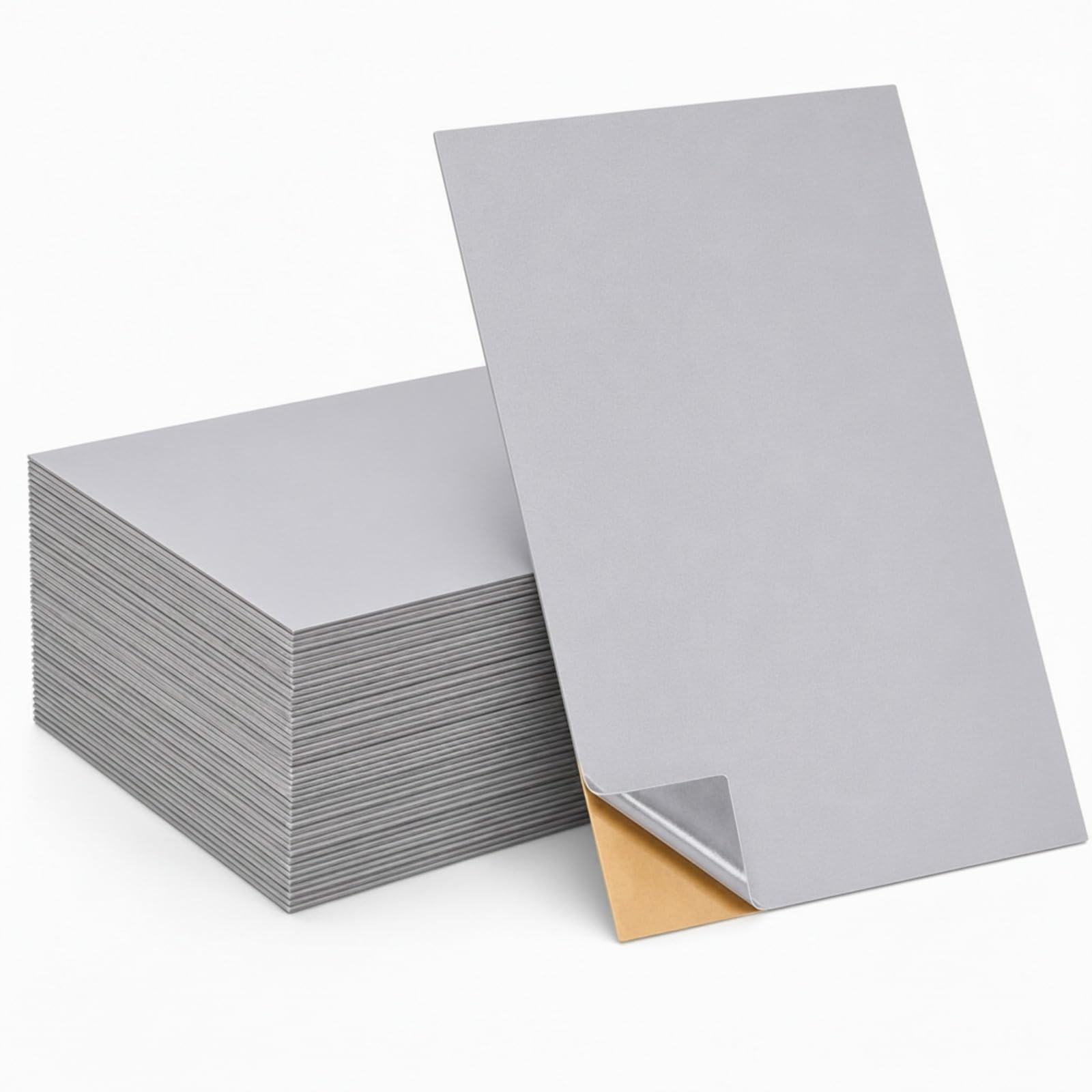 100 Pack Self Adhesive Roof Flashing Sheets, 13 x 6 Inch Gray Waterproof Flas...
