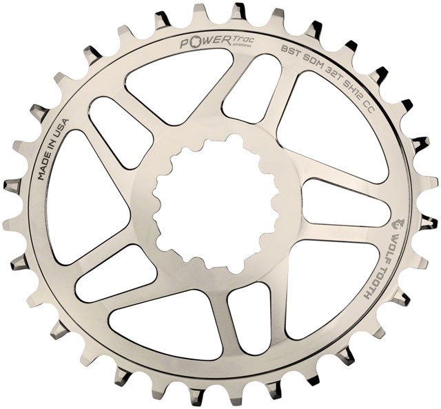 Wolf Tooth Elliptical Direct Mount Chainring - 32t, SRAM Direct Mount, For SRAM