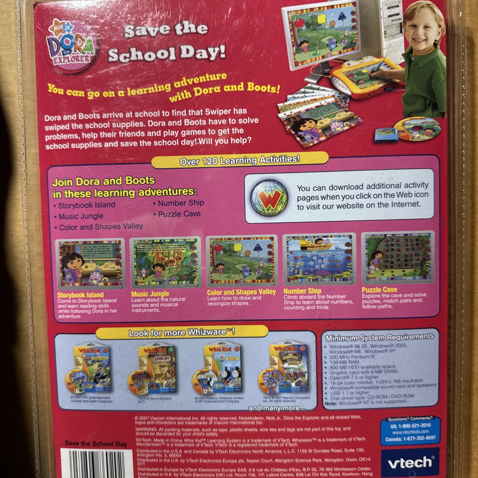 VTech Whiz Kid Learning System Dora the Explorer Save School Day Educational New