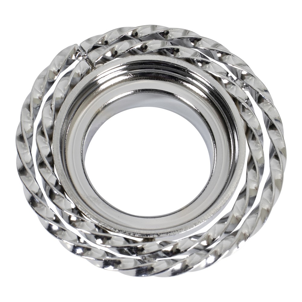 OG LOWRIDER CLASSIC DOUBLE SQUARE TWISTED BICYCLE STEEL HEADSET CUP CHROME