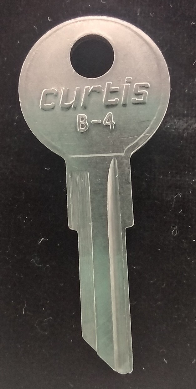 Blank Key Curtis B-4 Appx 1-7/8” Uncut New Old Stock USA Made *Choose Quantity*