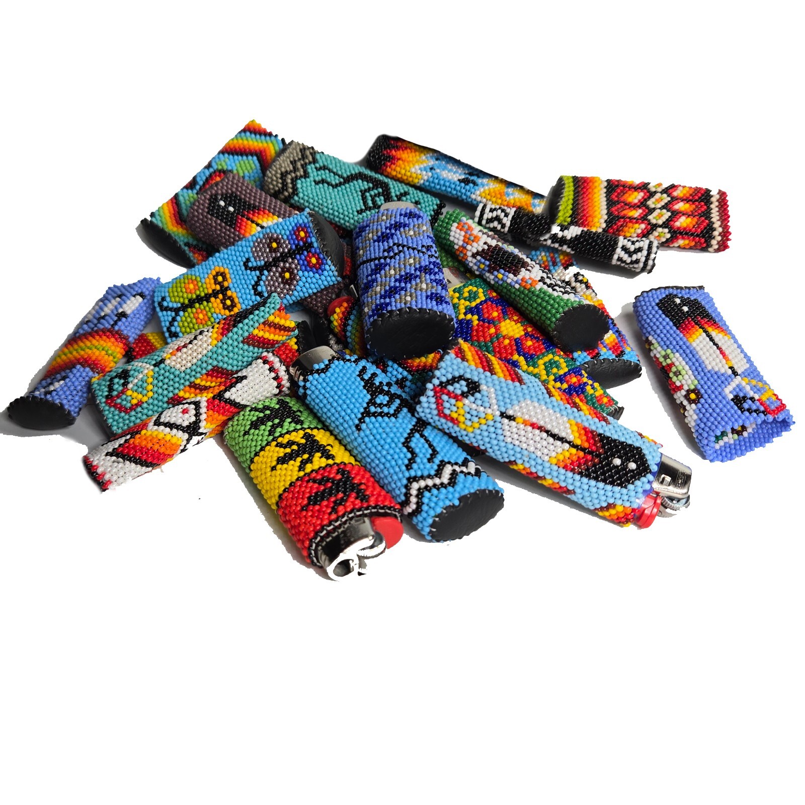 Wholesale 10 Beaded Lighter Case Handmade by Guatemalan Artisans (Bulk Sale)