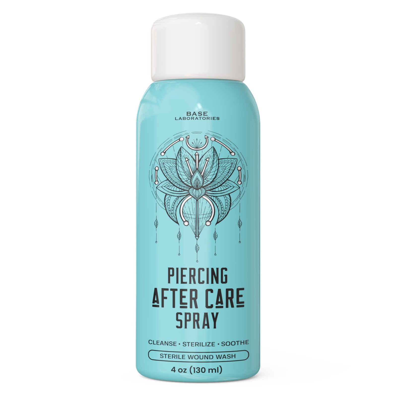 Base Labs Piercing Aftercare Spray 4oz Saline Solution Ear Nose Tattoo Care