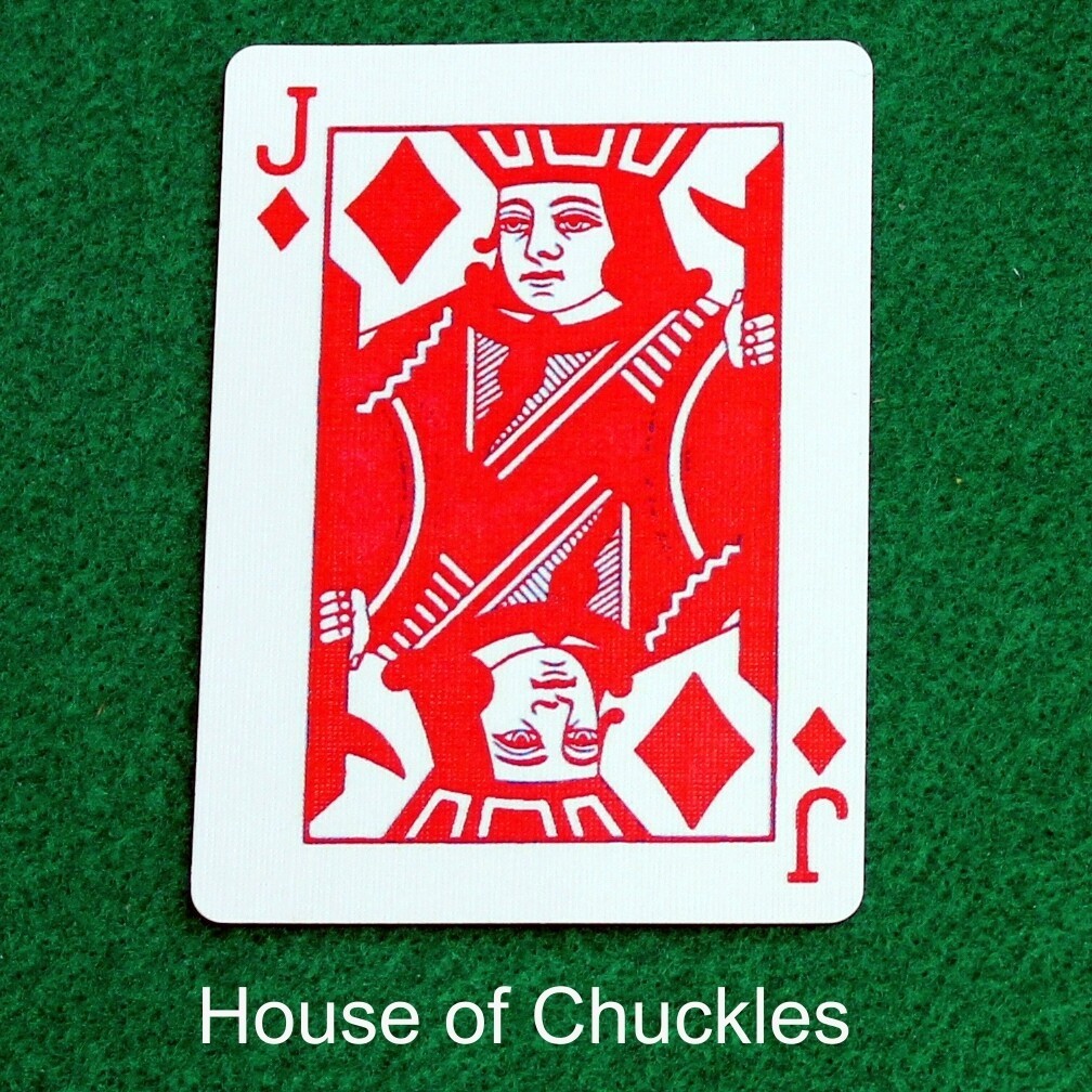 Jack of Diamonds Red, Bicycle Printed Gaff Card, Red