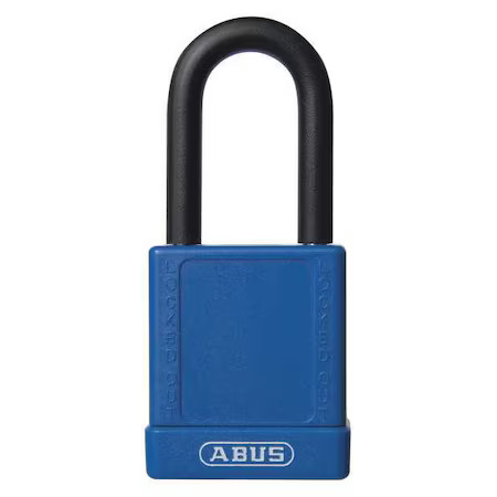 Abus 74/40 Kd Blue Lockout Padlock, Keyed Different, Plastic-Covered Aluminum,