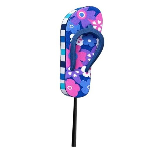 Cute Beach Babe Hawaiian Purple Flip Flop Sandal Car Decor Antenna Topper Auto