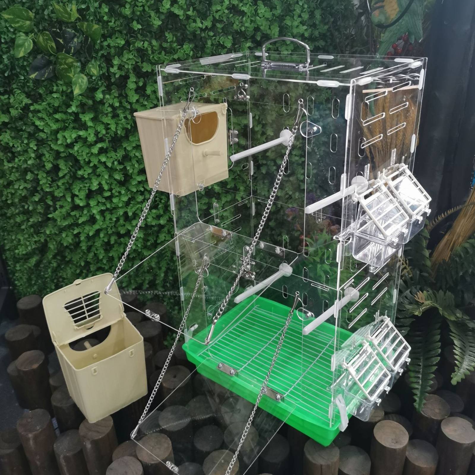 Small Parrot Breeding Breeding Enclosure Hangable Parrot Nesting Box Portable