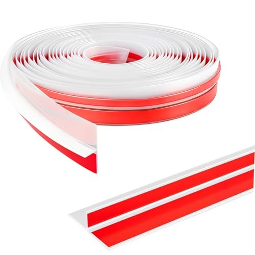 20Ft T-Shaped Silicone Seal Strip Weather Stripping Door Seal 2"W x 20Ft Clear