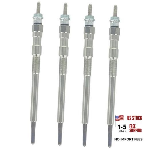 4X Glow Plug 1J700-65512 Compatible with Kubota V2607 V2607-DI Engine KX057-4