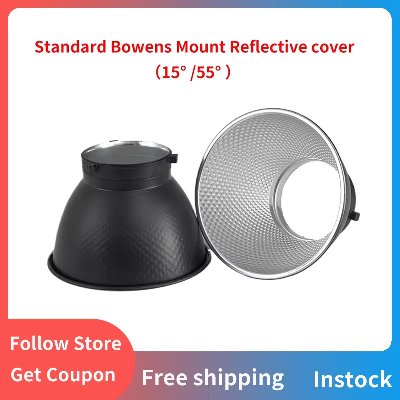 Universal 55° 15° Bowens Mount Hyper Reflector Standard Cover Reflective Lampsha