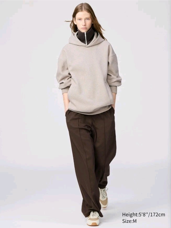 UNIQLO Sweat Oversized Pullover Hoodie Black M