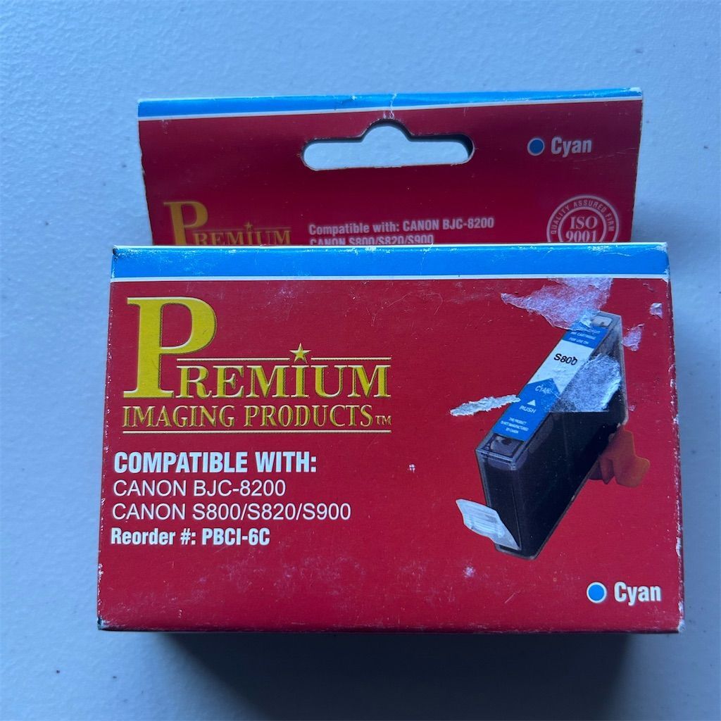 Canon Compatible Cyan Ink Cartridge for BJC-8200 S800 S820 S900