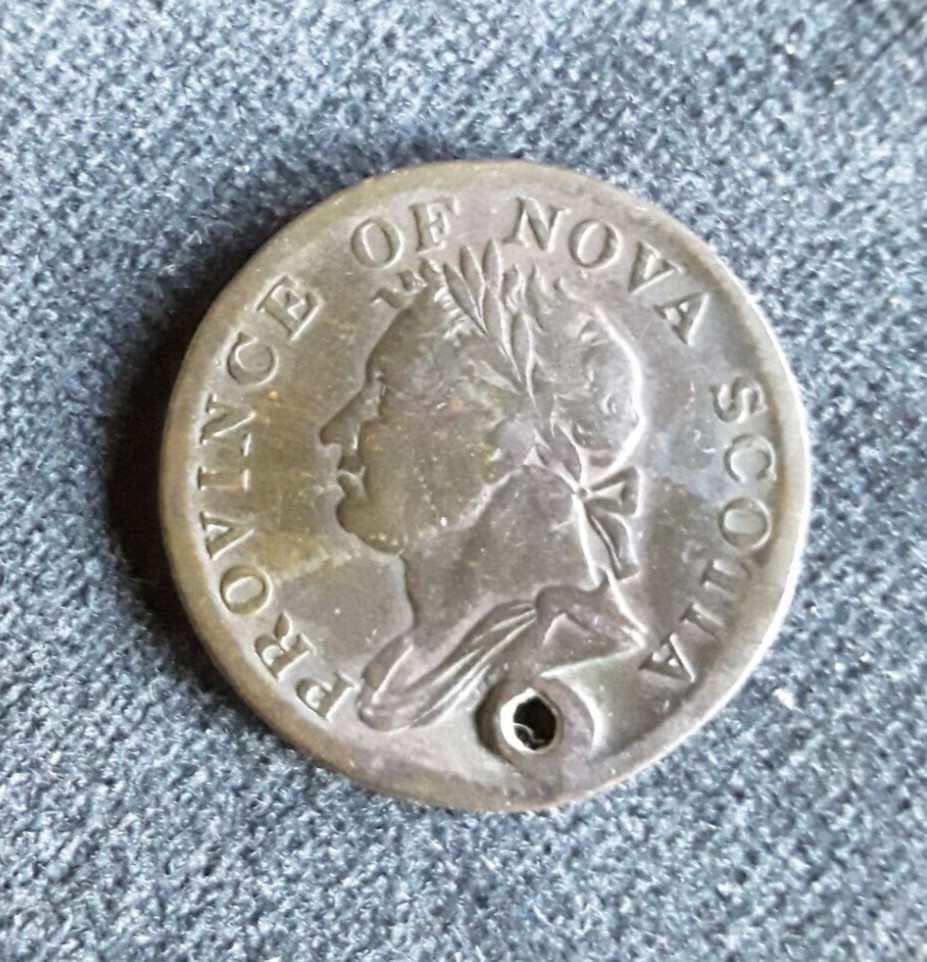 1832 Province Of Nova Scotia Half Penny Conder Token