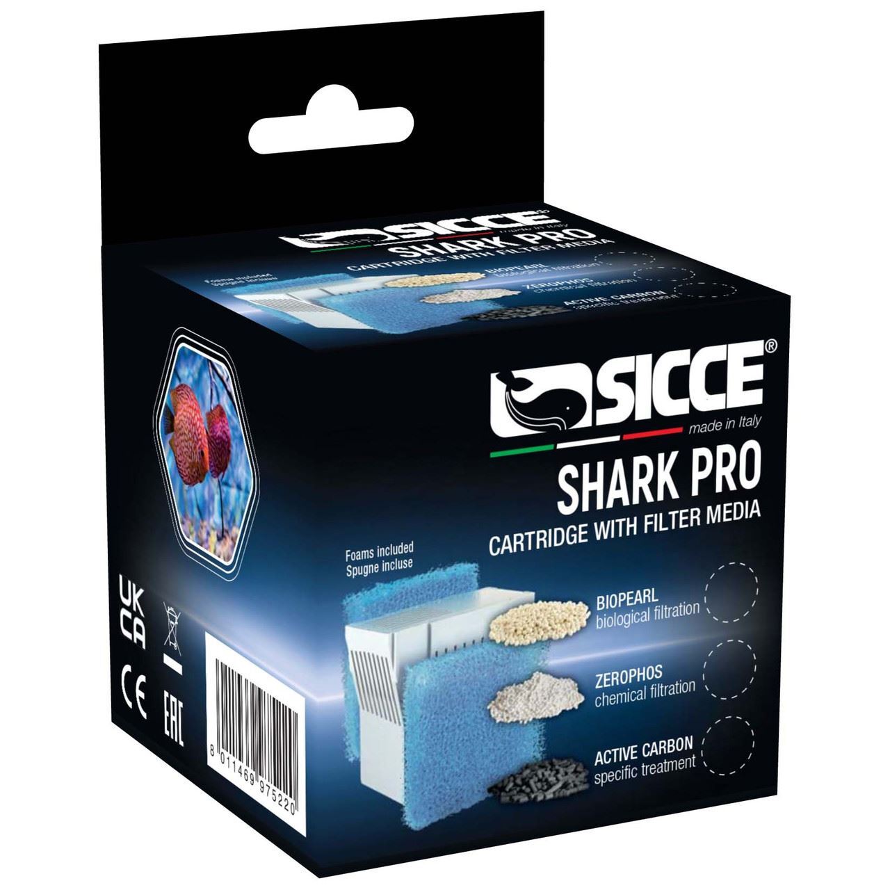 SHARK PRO Carbon Cartridge with Sponge  - Sicce