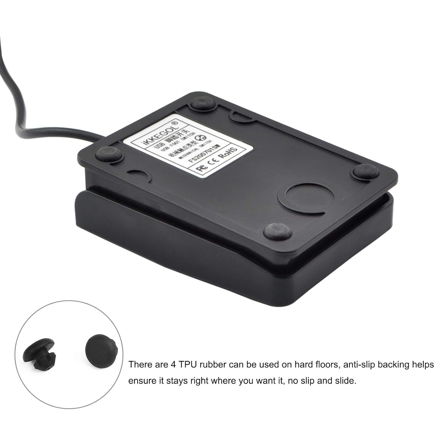 USB Foot Switch Pedal Control for PC Hands-Free Programmable Gaming Push-To-Talk