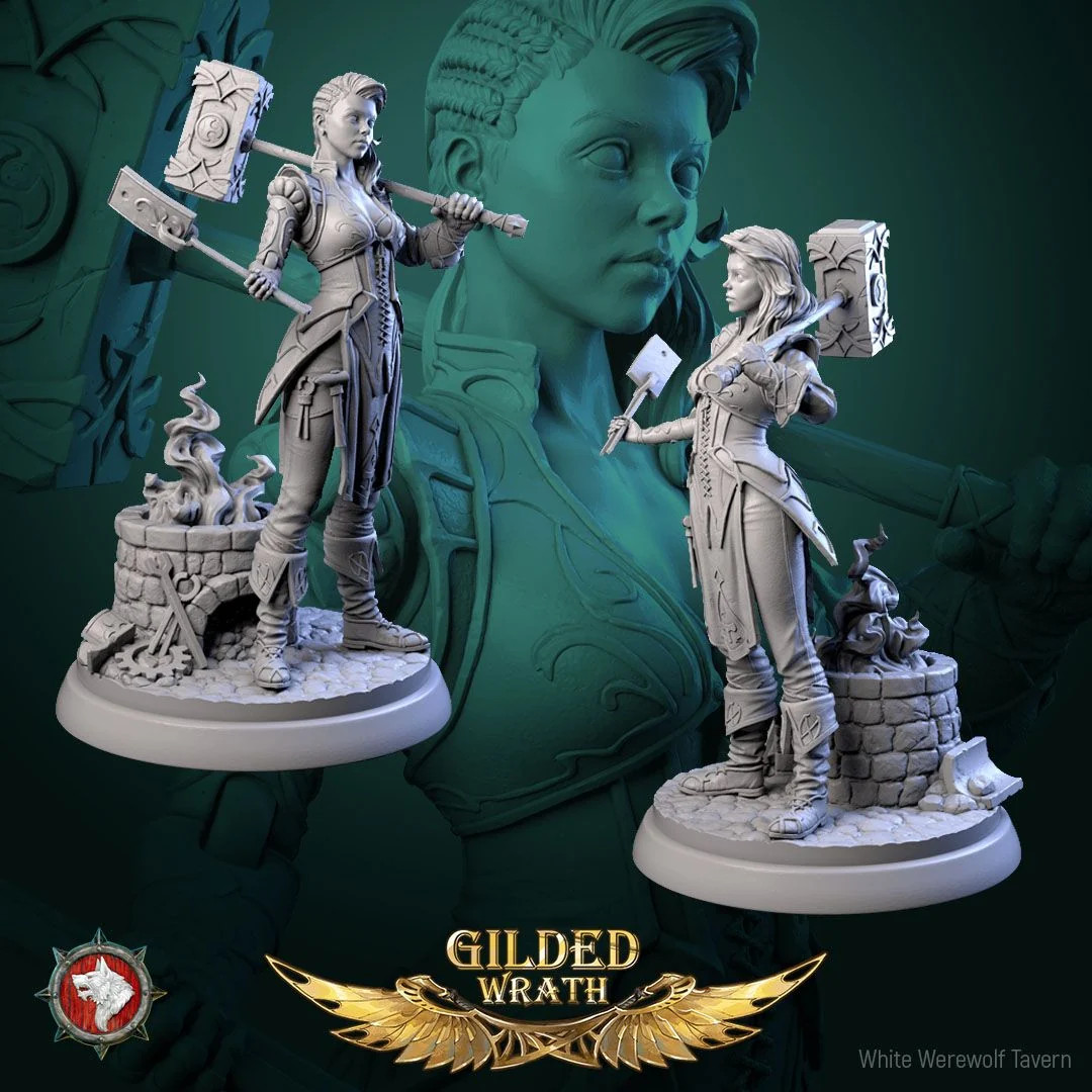 Myra Forgeheart - Resin Tabletop Miniature