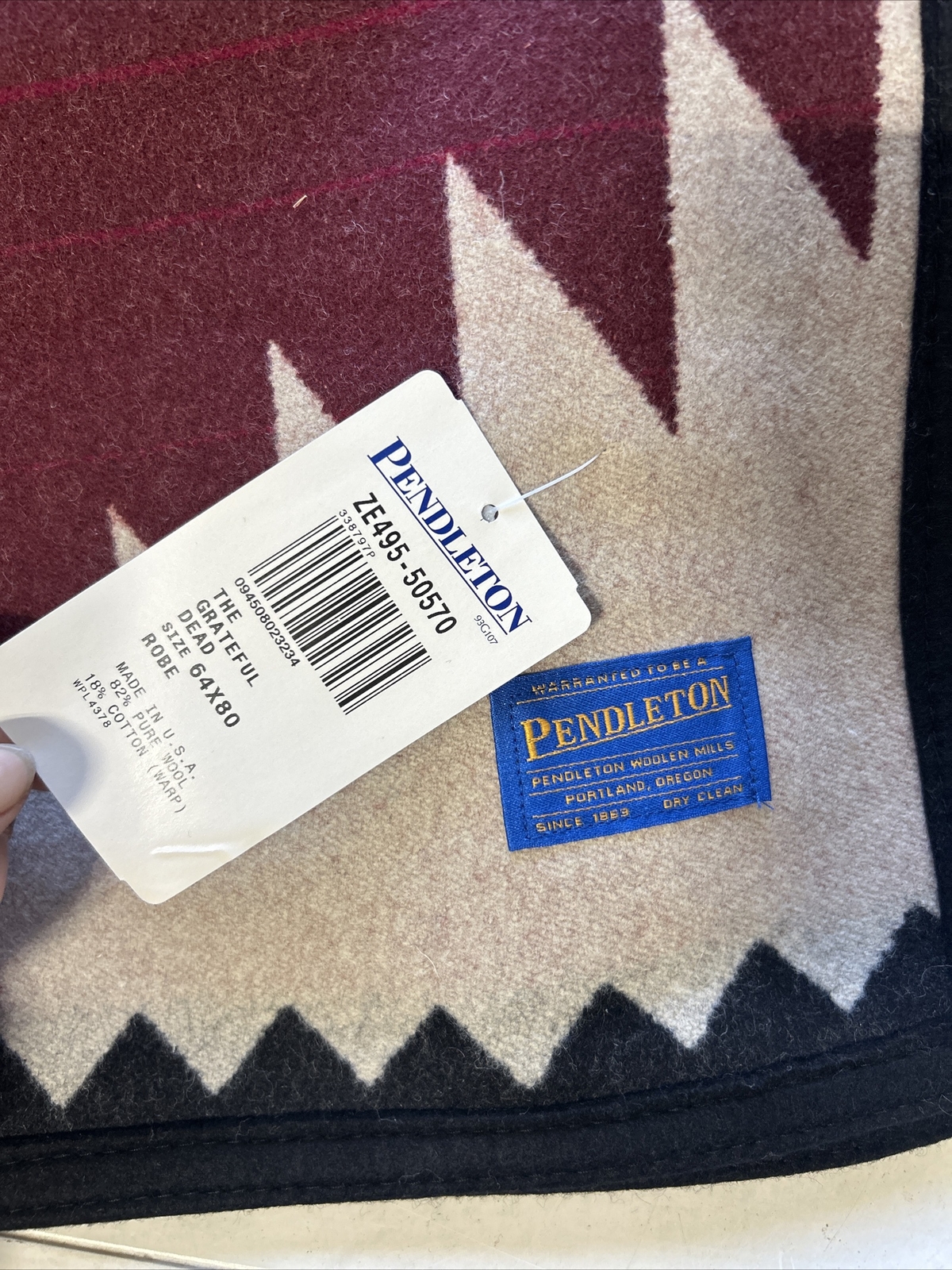 NWT Pendleton Grateful Dead Wool Blanket 64x80
