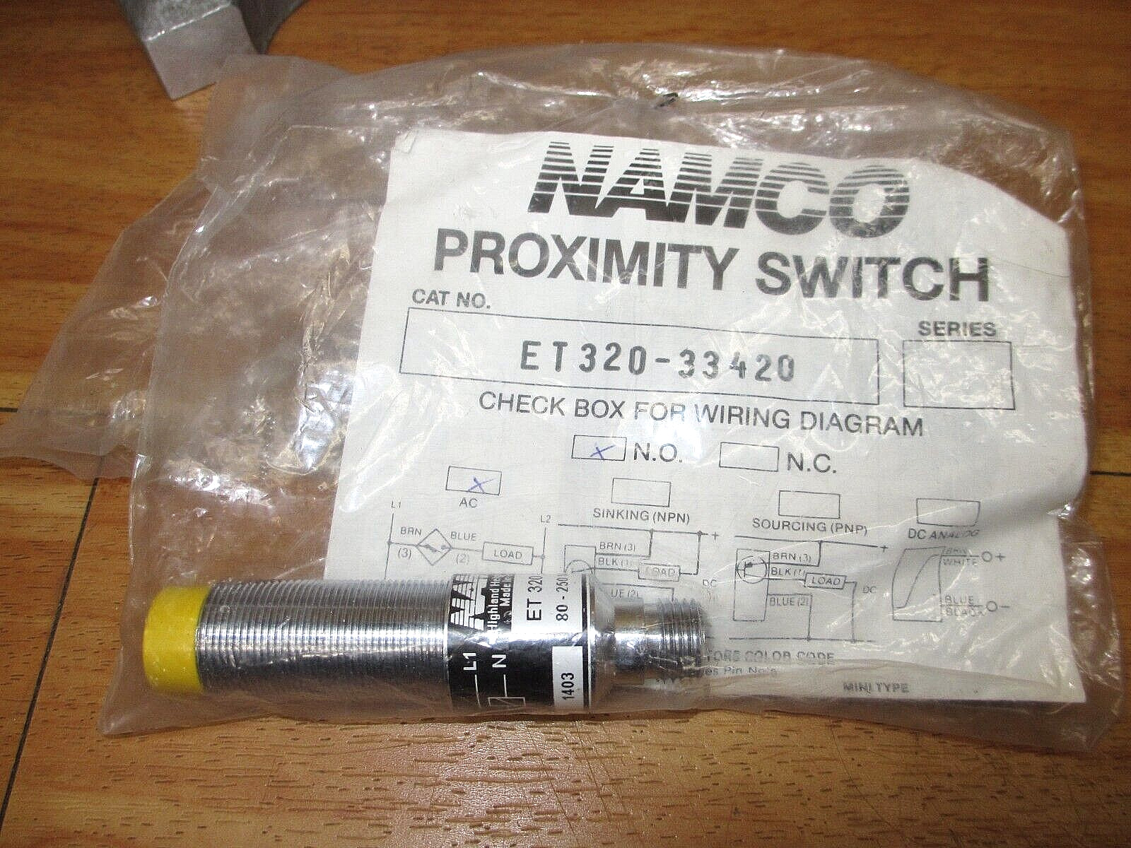 Namco ET320-33420 *NEW* Proximity Sensor Switch