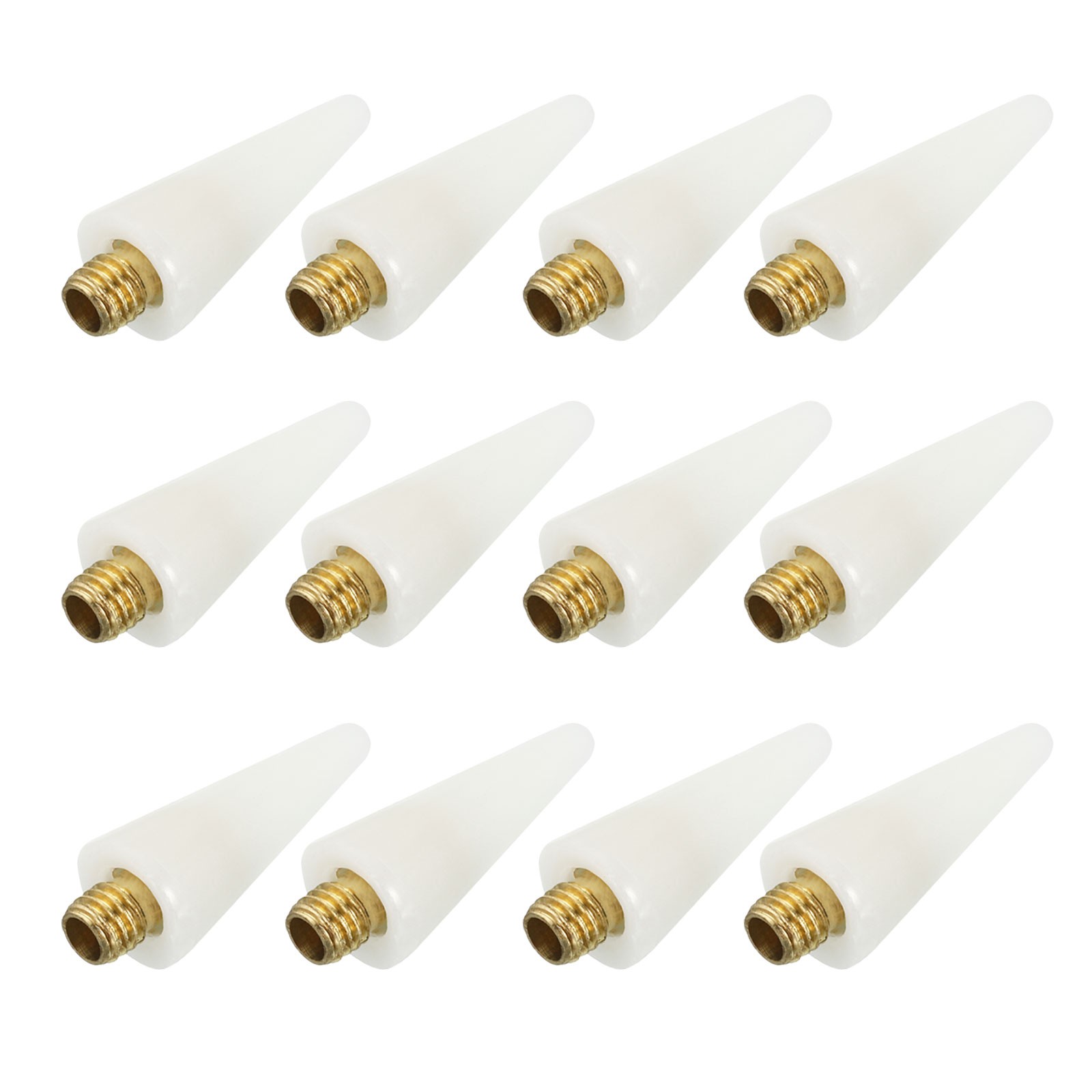 M5 Wax Tip Drill Pen, 12Pcs Drill Pen Head Nail Rhinestones Picker, White