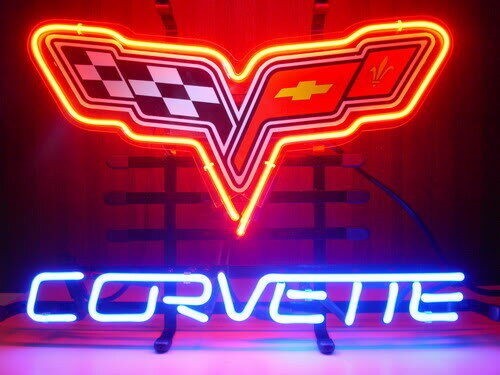 20"x16" Corvettes Sports Racing Car Neon Sign Light Lamp Garage Club Party MS
