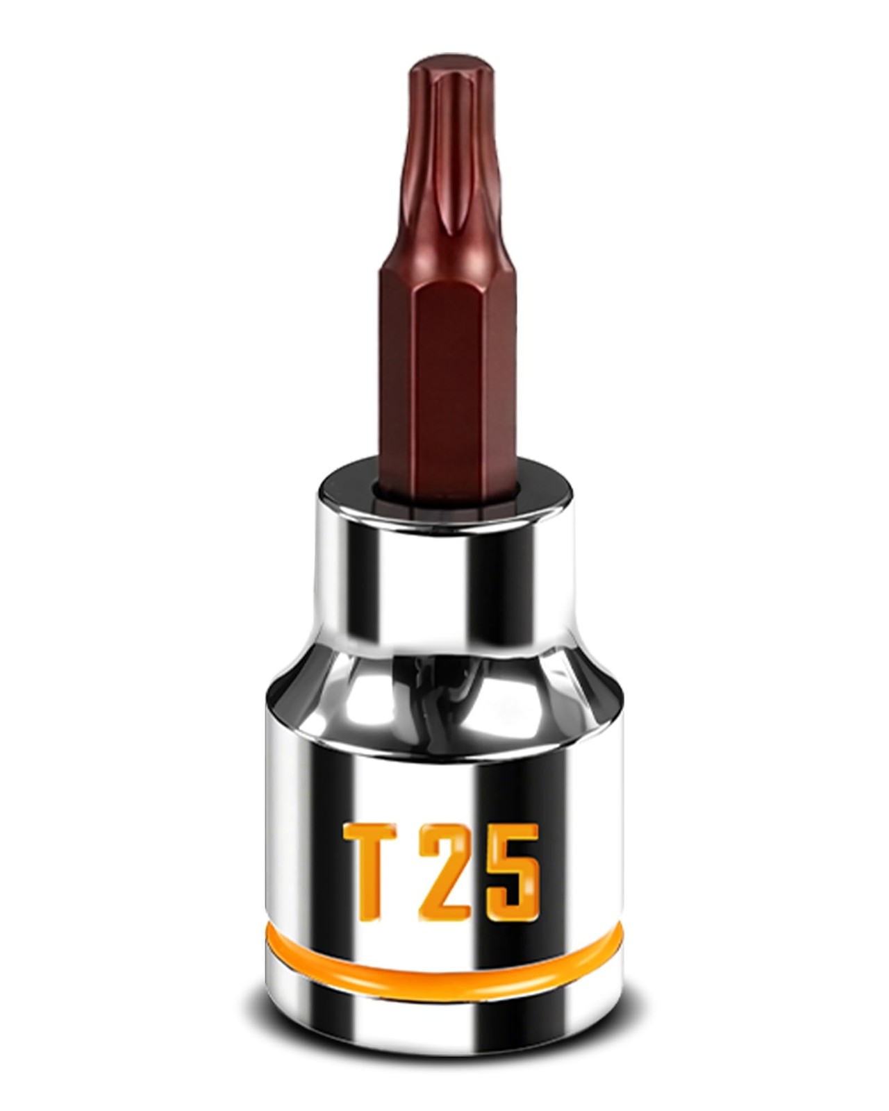 ZHAX T25 Torx Bit Socket 3/8 Inch Drive, Yellow Clear Embossed & Painted Mark...