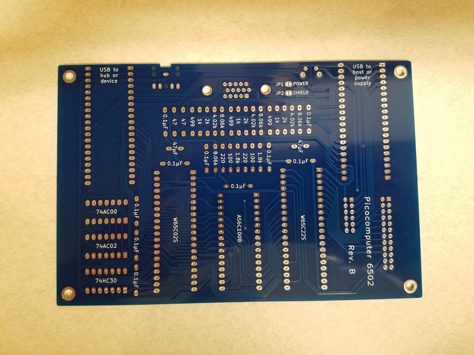 Picocomputer 6502 Computer, DIY Project, PCB Only, US Seller