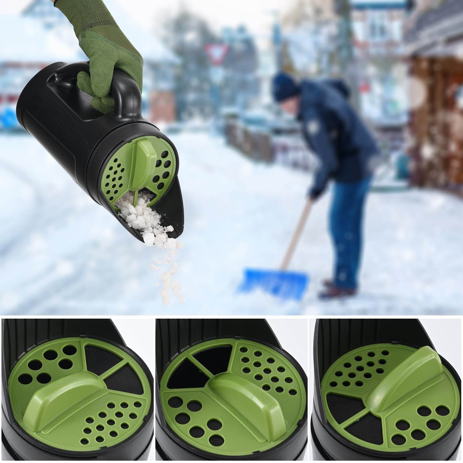 PERSZEN Seed Spreader Hand Held, Lawn and Garden for...