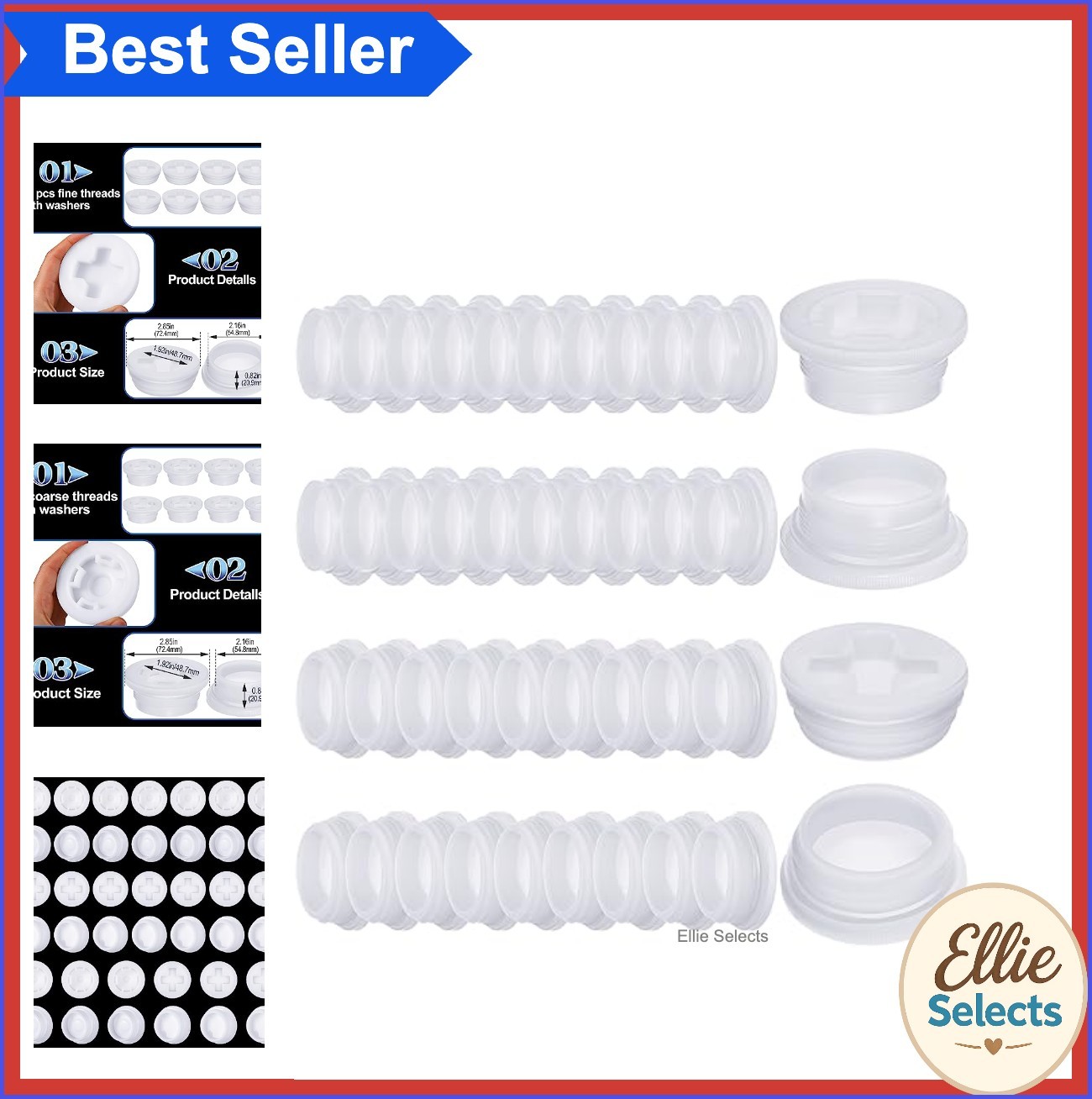 Bung Caps 2 Inch Fine Coarse Thread with Gasket Poly Drum Hole Cap for 15 30 55