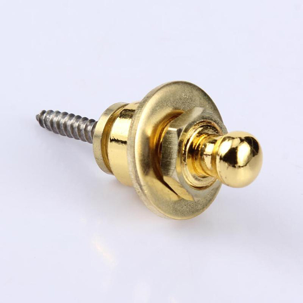 4-12 PCS Chrome Round Head Strap Locks Buttons for Guitar Bass Style Parts ELH