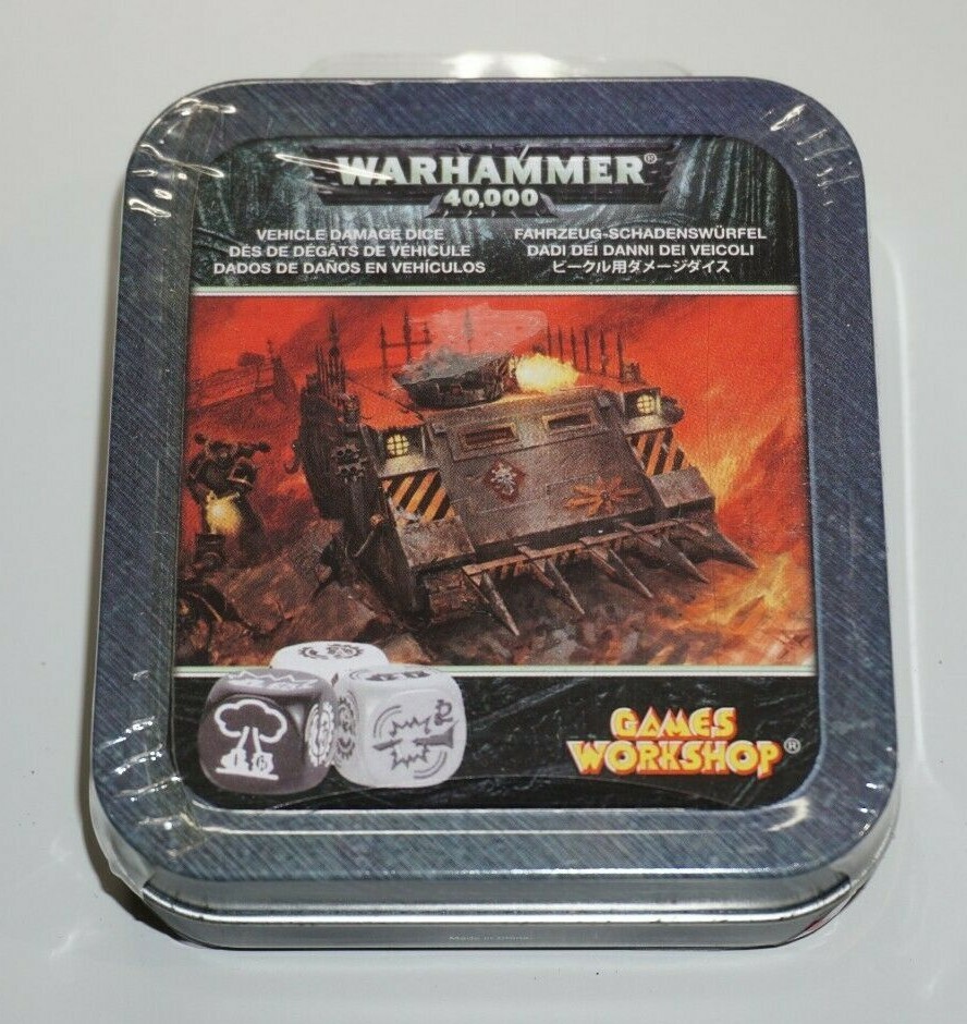 Warhammer 40k Chaos Space Marines Vehicle Damage Dice Tin Set - New & Sealed