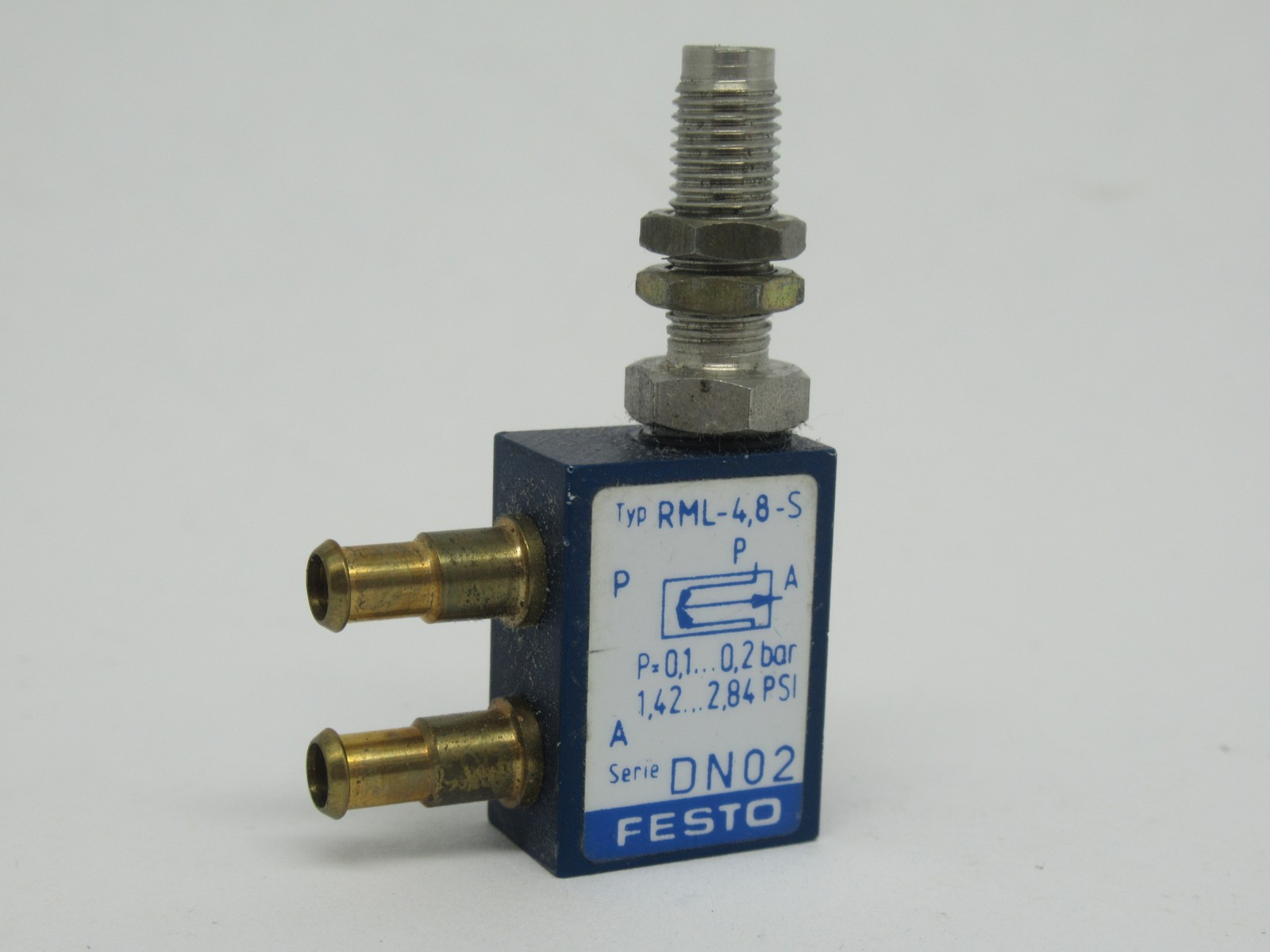 Festo 9849 RML-4,8-S Micro Reflex Sensor 0.1-0.2 Bar 1.42-2.84 PSI USED