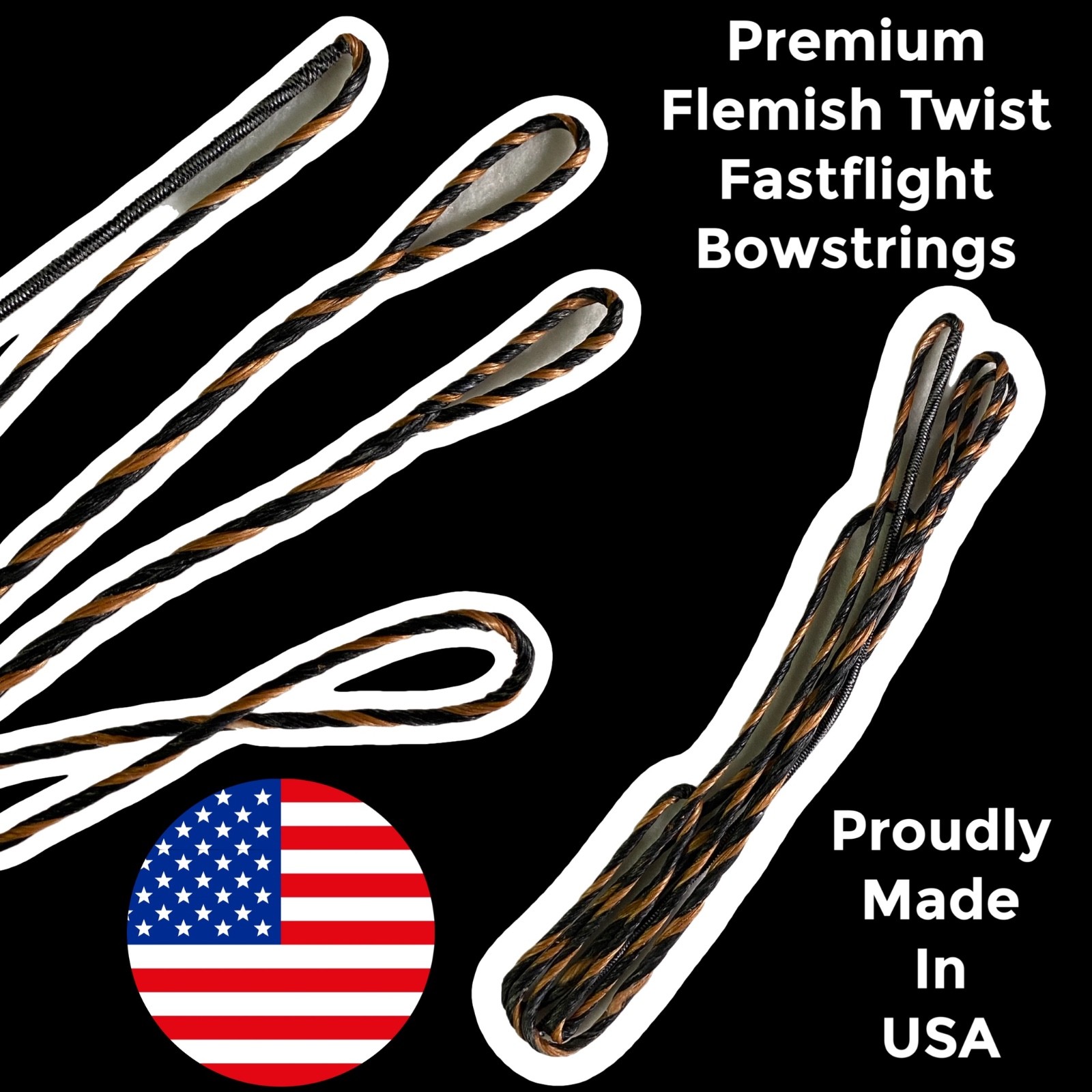 52" INCH Actual LENGTH Fastflight Sprectra FLEMISH Recurve Bow String 40-60 lbs