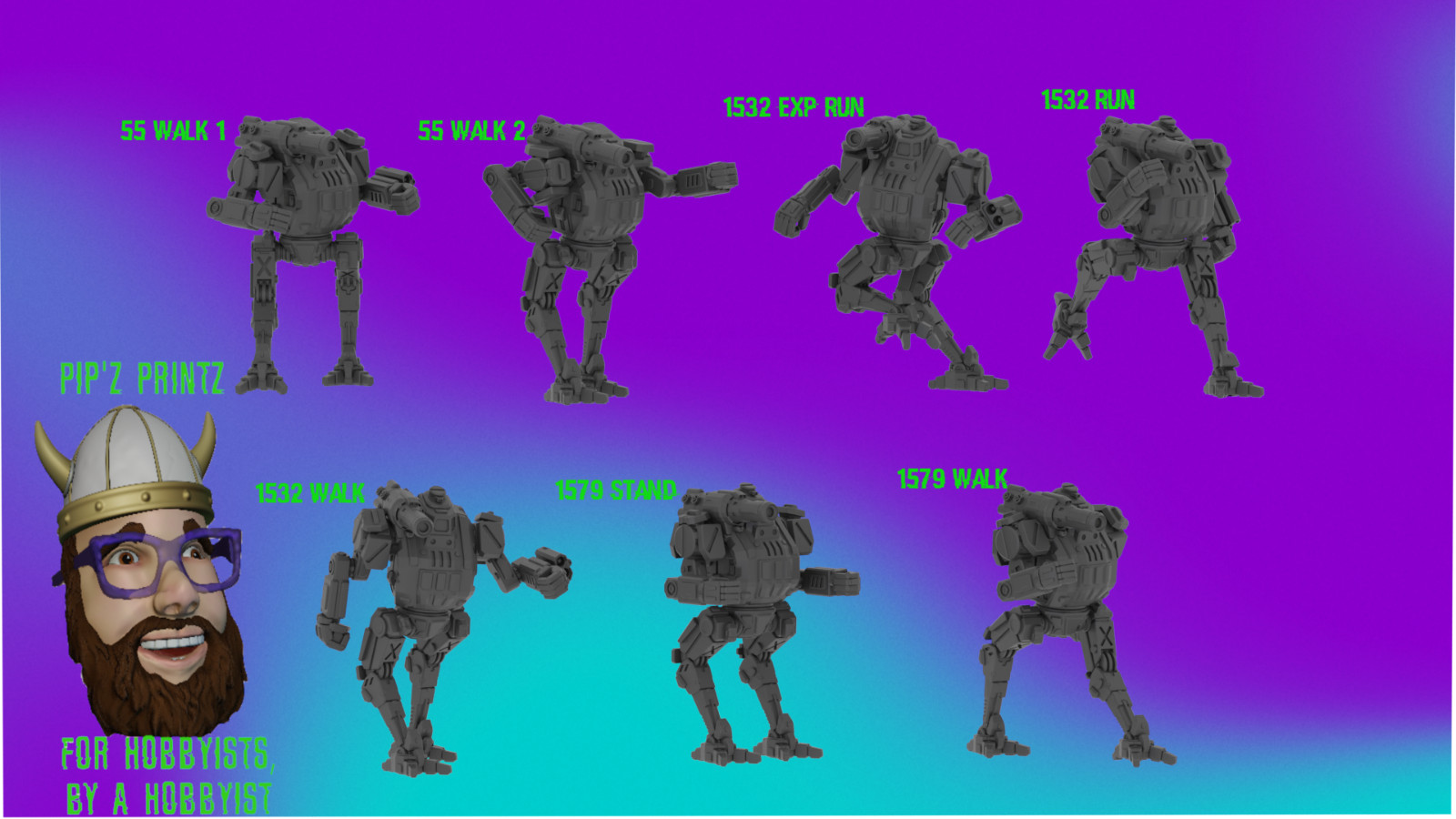 Jackal Alternate Mech Model For Battletech 6mm-10mm-15mm