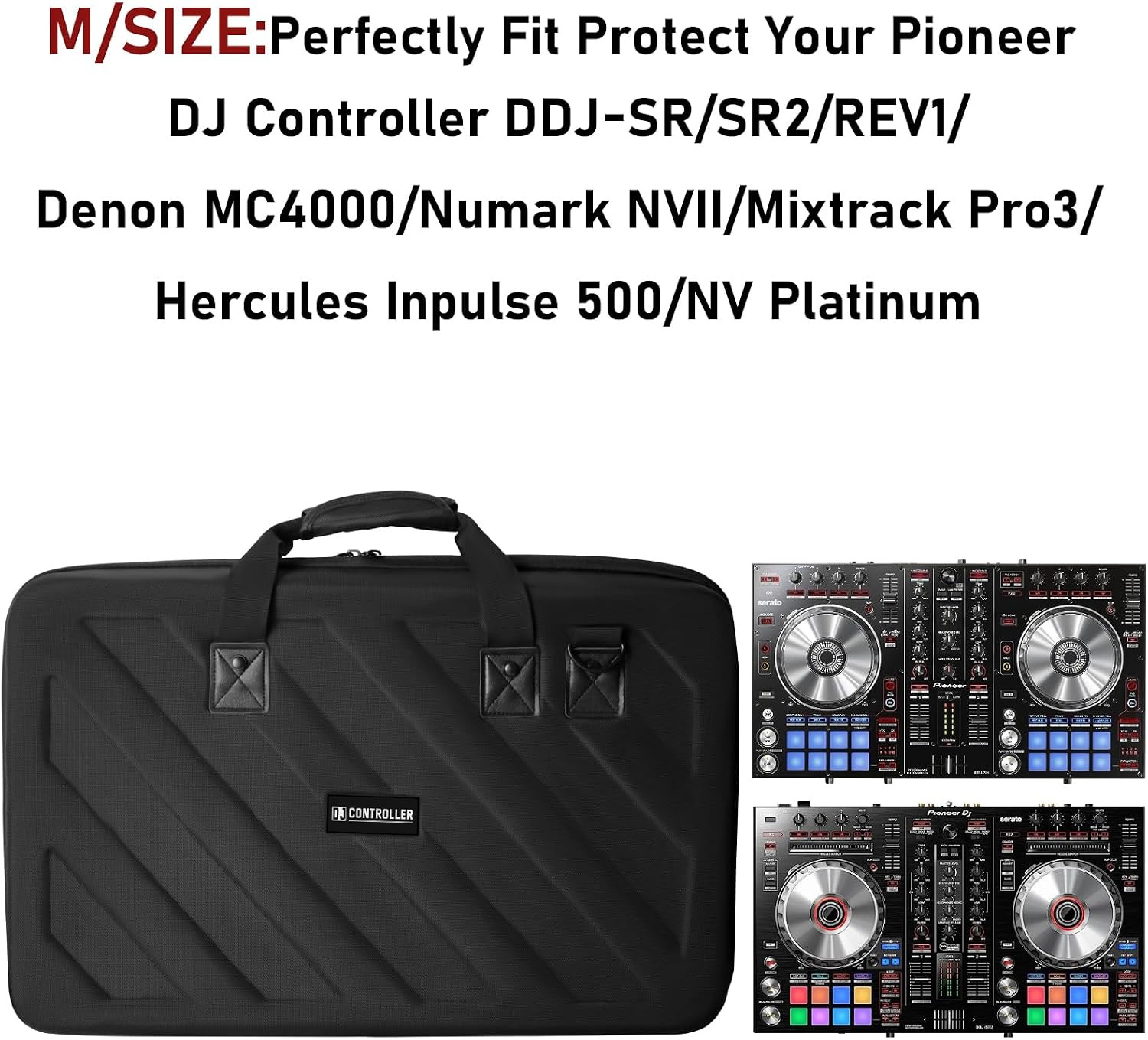 Hard Case Compatible with Pioneer DJ Controller Ddj-Sr/Sr2/Rev1/Denon Mc4000/Num