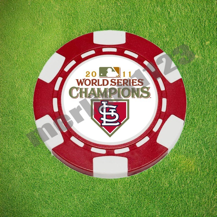 St. Louis Cardinals 2011 World Series MLB Clay Poker Chip Golf Ball Marker