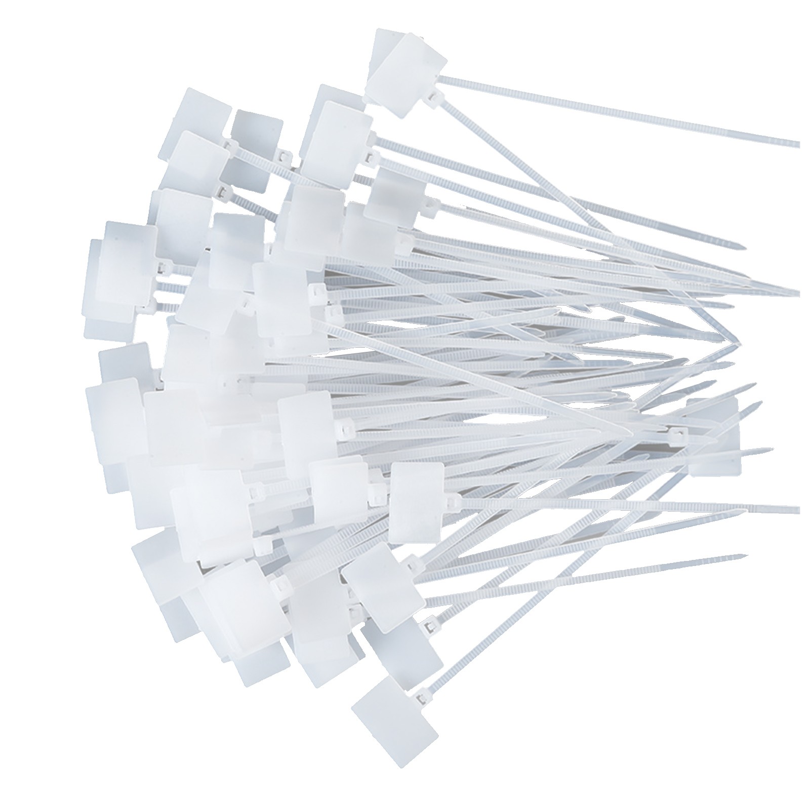 100Pcs Ethernet RJ45 RJ12 Wire Power Cable Label Mark Tags Zip Ties Write