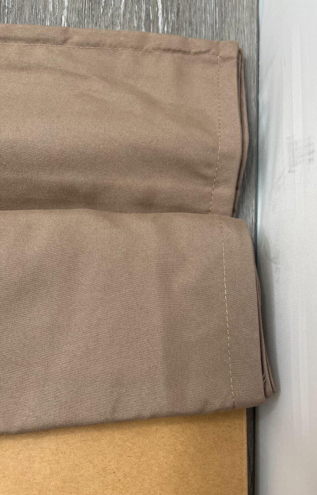 2-Pack Bare Home Microfiber Pillow Sham Covers Set, Taupe King Size