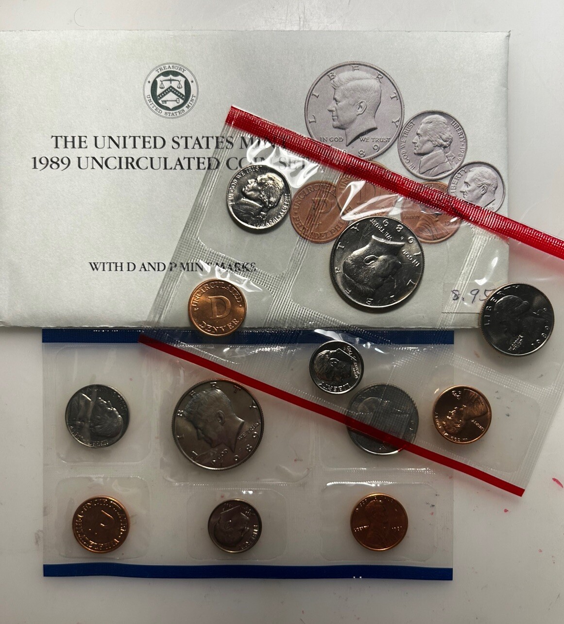 Jido “Jack”s 1989 PD United States Mint 10 Coin Set Orig Gov Pack 9.99 Free Ship
