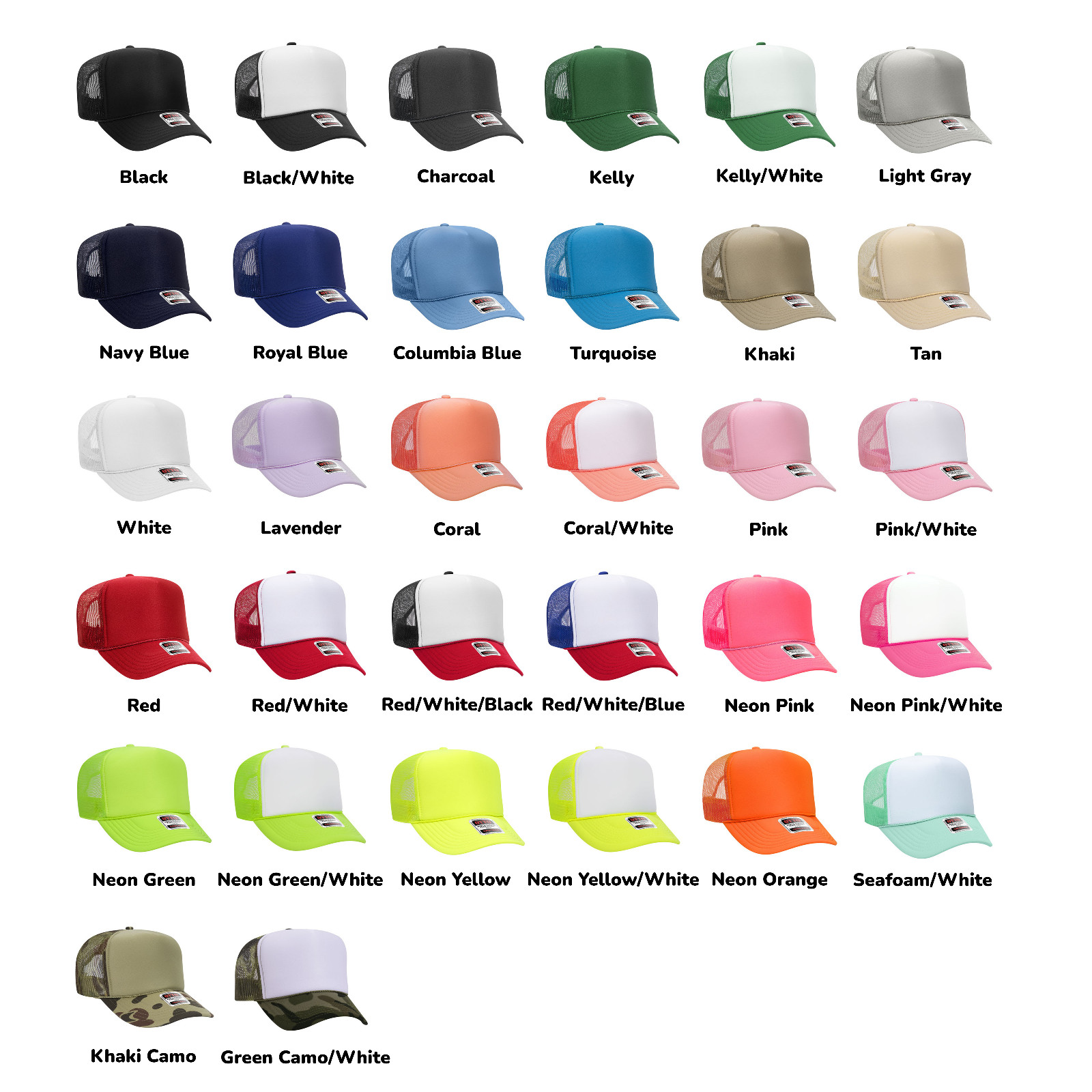 Personalized Embroidered Foam Trucker Hat / Custom Text or Logo / Otto Brand Cap