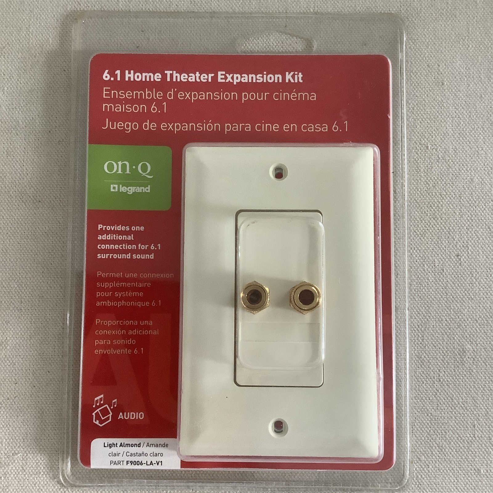 On-Q Legrand Home Theater Single Speaker Expansion Kit F9006-LA-V1 light almond