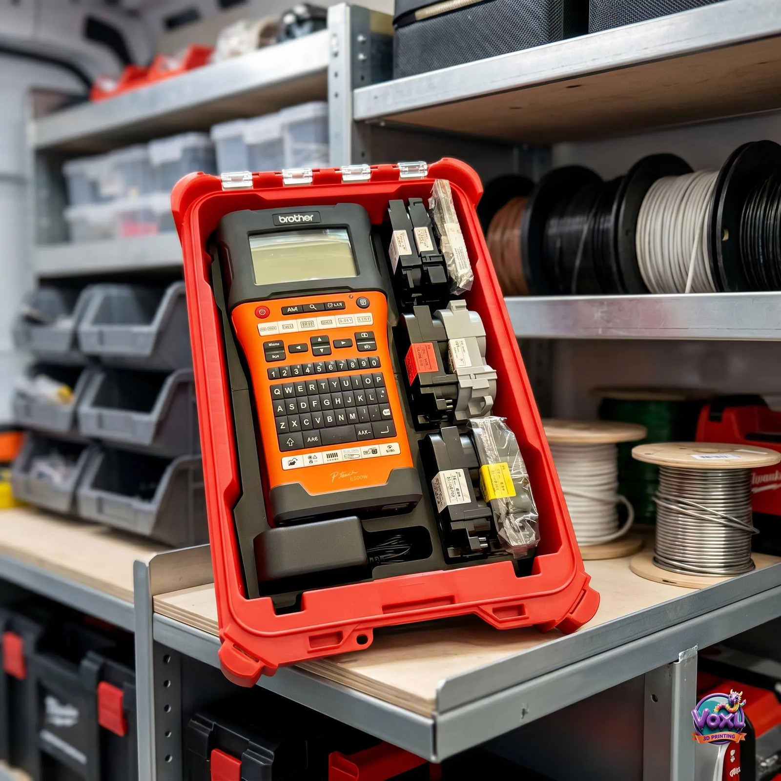 3D Printed Packout Insert For Brother E550W Label Maker – PETG Tool Organizer